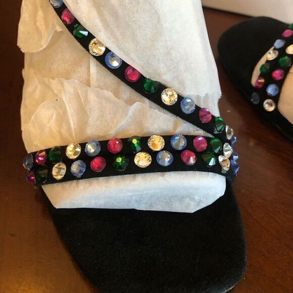 REBECCA MINKOFF - 🎉HP🎉 L Sz 6.5 (37) Nanine Suede & Crystal 3” Heels NEW IN BOX! - Picture 5 of 16